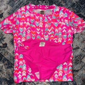 2/$10- OshKosh B'gosh Pink Heart Swim Set